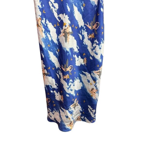 Reformation Freya Silk Dress Angel Cloud Print TAYLOR SWIFT Inspired - L - Picture 9 of 15